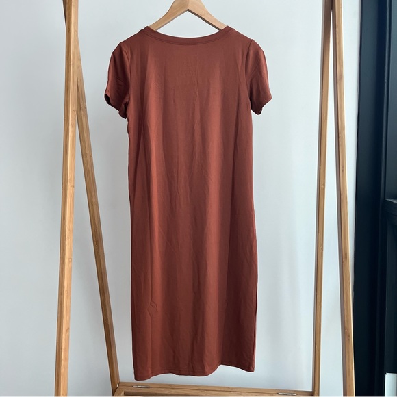 Storq Maternity T-Shirt Dress Cinnamon NWOT - Picture 4 of 4